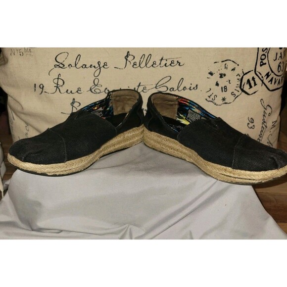 Bobs from Skechers Shoes Womens 8 High Jinx Espadrilles Black Comfort 34101 - Picture 2 of 5